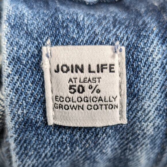 Zara Womens Size 00 High Rise Straight Leg Raw Hem Jeans Blue Join Life Denim - Picture 5 of 5